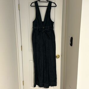 Pilcro by Anthropologie denim wide leg jumpsuit